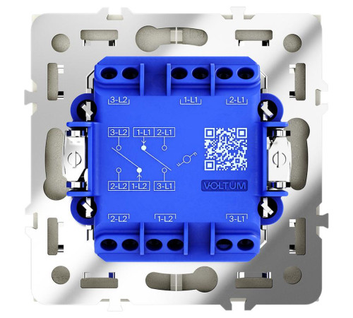 Переключатель проходной 2-кл. СП S70 10А механизм шелк Voltum VLS020304