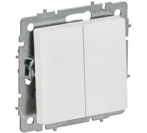 Выключатель 2-кл. СП BRITE ВС10-2-0-БрАБ 10А механизм арктич. бел. IEK BR-V20-0-10-K91