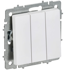 Выключатель 3-кл. СП BRITE ВС10-3-0-БрАБ 10А механизм арктич. бел. IEK BR-V30-0-10-K91