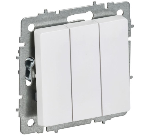 Выключатель 3-кл. СП BRITE ВС10-3-0-БрАБ 10А механизм арктич. бел. IEK BR-V30-0-10-K91