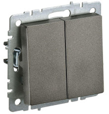 Выключатель проходной 2-кл. СП BRITE ВС10-2-6-БрТБ 10А бронза IEK BR-V22-0-10-K45