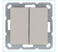 Переключатель проходной 2-кл. 10А IP20 механизм тауп Jasmart G3022T