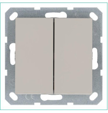 Переключатель проходной 2-кл. 10А IP20 механизм тауп Jasmart G3022T