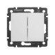 Переключатель проходной 2-кл. СП Valena 10А IP31 250В механизм бел. IEK 774408