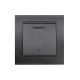 Переключатель проходной 1-кл. СП Бриллиант 10А IP20 с подсветкой в сборе графит Universal 7947380
