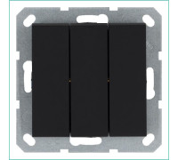 Выключатель 3-кл. 10А IP20 механизм черн. матовый soft touch Jasmart G3031PB