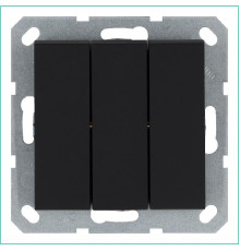 Выключатель 3-кл. 10А IP20 механизм черн. матовый soft touch Jasmart G3031PB