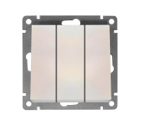 Выключатель 3-кл. СП Афина 10А IP20 механизм жемчуг Universal A0043-OBr