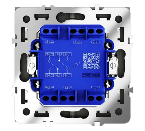 Переключатель проходной 2-кл. СП S70 10А механизм титан Voltum VLS020306