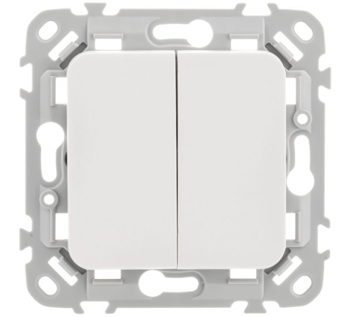 Выключатель 2-кл. СП FLITE ВС12-1-0-ФлБ 10А механизм бел. IEK FI-V20-0-10-1-K01