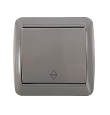 Переключатель проходной 1-кл. ОП Клио 10А IP44 сер. UNIVersal К2230-Gr