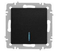 Выключатель Accent 6-102-05 с подсветкой 10А-250В IP20 СУ AL/CU антрацит Intro Б0063475