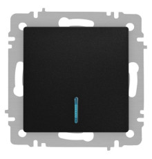 Выключатель Accent 6-102-05 с подсветкой 10А-250В IP20 СУ AL/CU антрацит Intro Б0063475