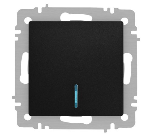 Выключатель Accent 6-102-05 с подсветкой 10А-250В IP20 СУ AL/CU антрацит Intro Б0063475