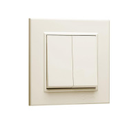 Выключатель 2-кл. СП Karea 10А IP20 крем. Makel 56010003