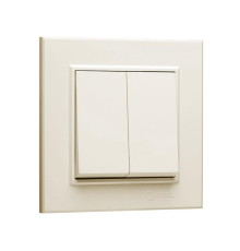 Выключатель 2-кл. СП Karea 10А IP20 крем. Makel 56010003