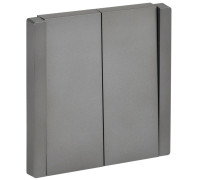 Выключатель перекрестный 2-кл. СП FORTE&PIANO 10А FP509 сталь IEK FP-V23-0-10-1-K46
