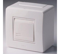 Коробка с выключателем 1-кл. ОП 10А IP20 корич. DKC 10002B