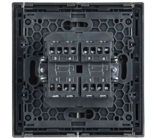 Выключатель перекрестный 2-кл. СП FORTE&PIANO 10А FP509 сталь IEK FP-V23-0-10-1-K46