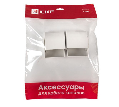 Заглушка 60х40 бел. Plast PROxima (уп.4шт) EKF ecw-60-40x4