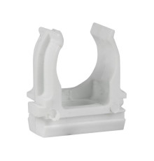 Держатель для труб (клипса) d20мм бел. (уп.10шт) Plast EKF derj-z-20-white