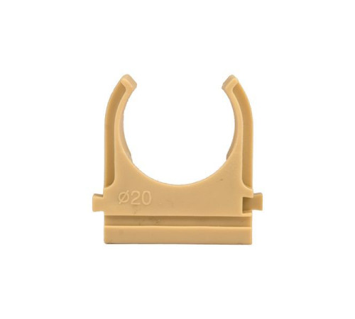 Держатель для труб (клипса) d20мм свет. дерево (уп.10шт) Plast EKF derj-z-20w